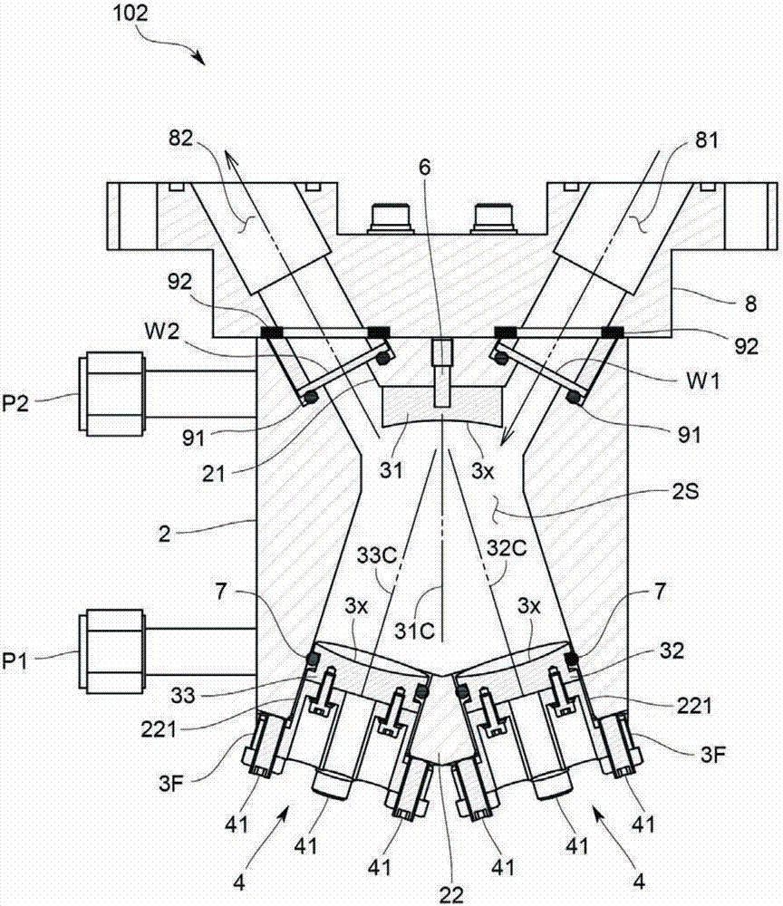 Multiple reflection type cell and analyzer