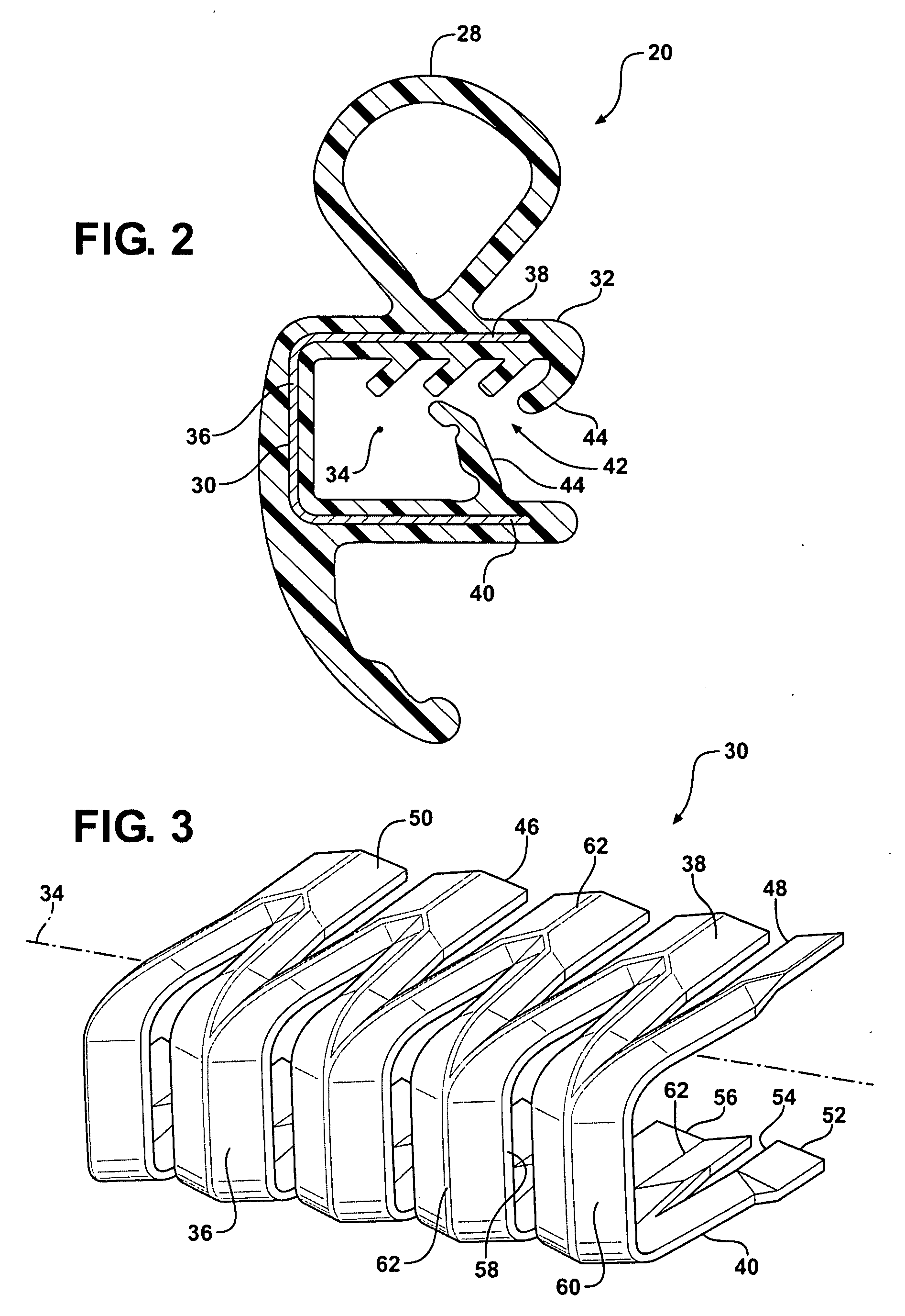 Mechanically stiffened weatherseal carrier