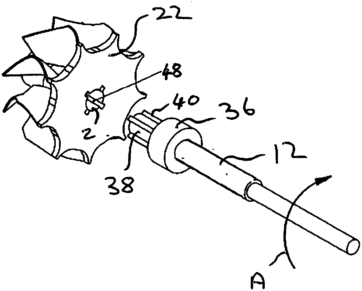 An on-axis component installation and cooperation structure