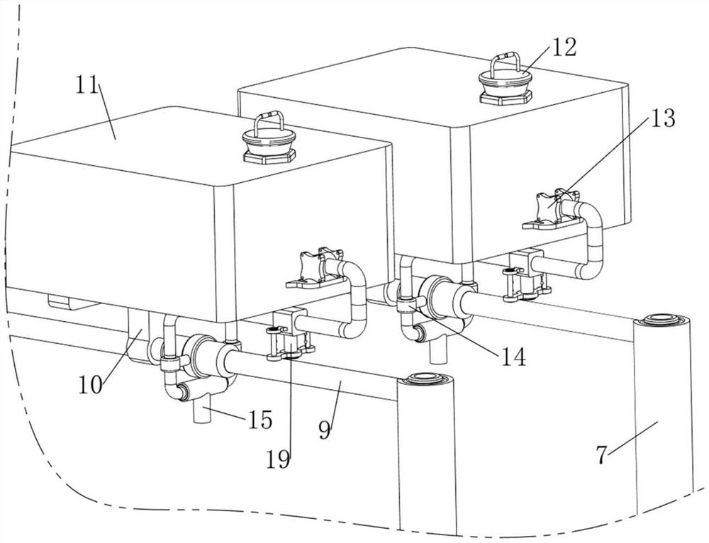 Uniform irrigation device for taxus chinensis stem slotting bed