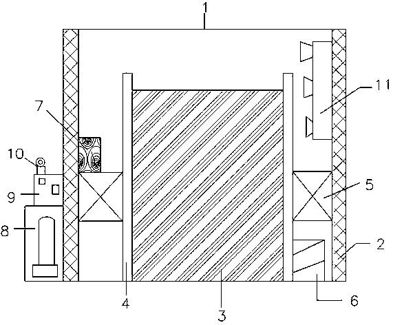 Vibration device special for water-cooling vibration machine