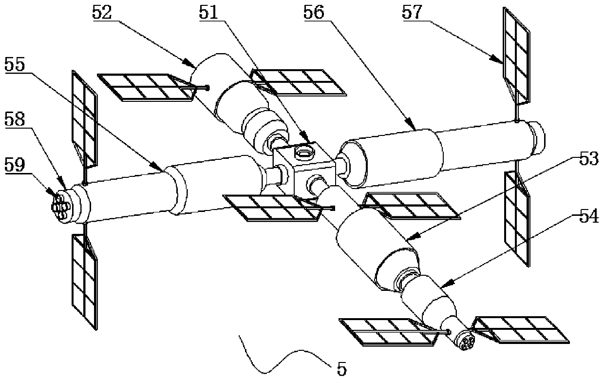 Mini-type weightless space station for spaceflight science popularization