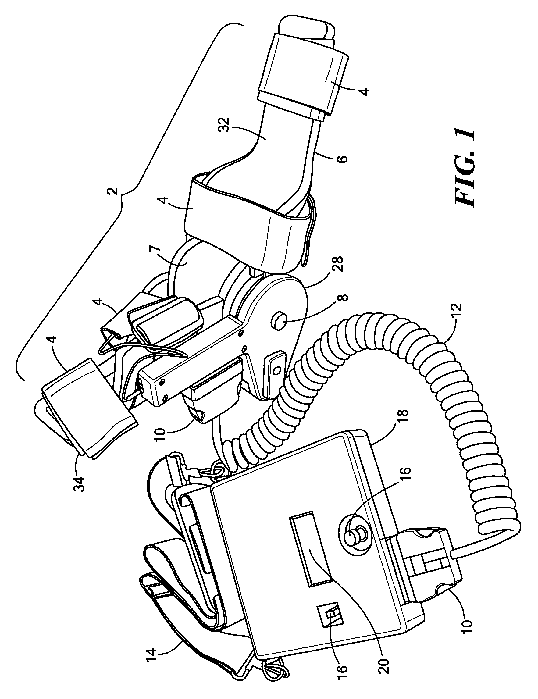 Powered orthotic device and method of using same