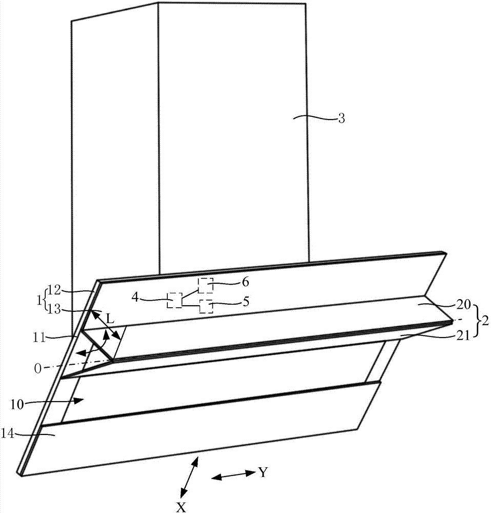 Lateral suction range hood