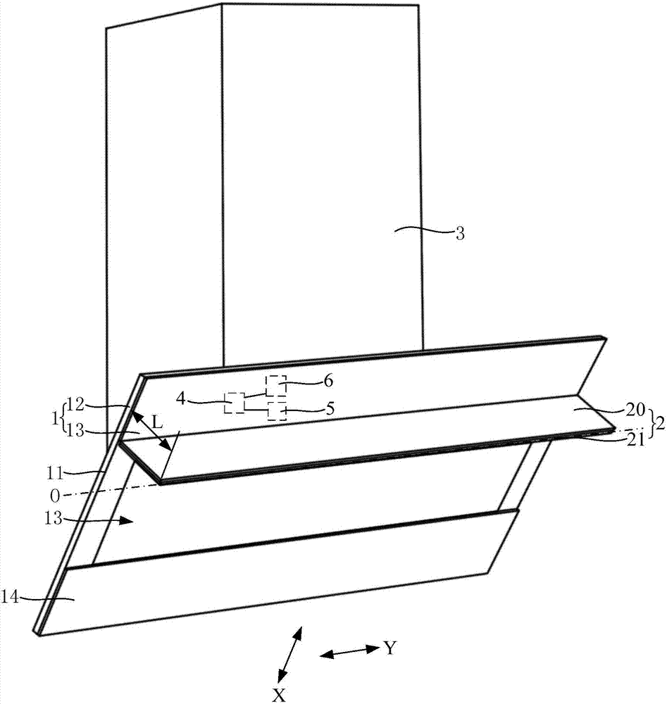 Lateral suction range hood