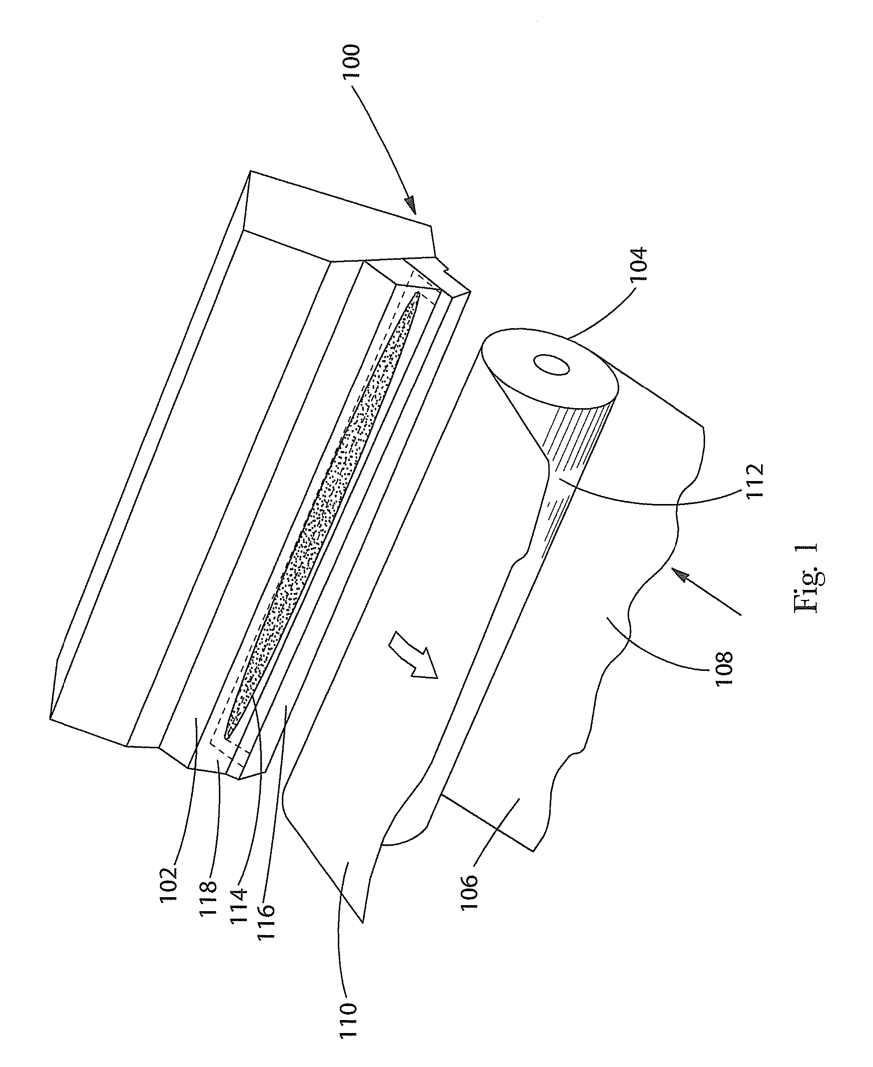 Methods and apparatus for applying adhesives in patterns to an advancing substrate