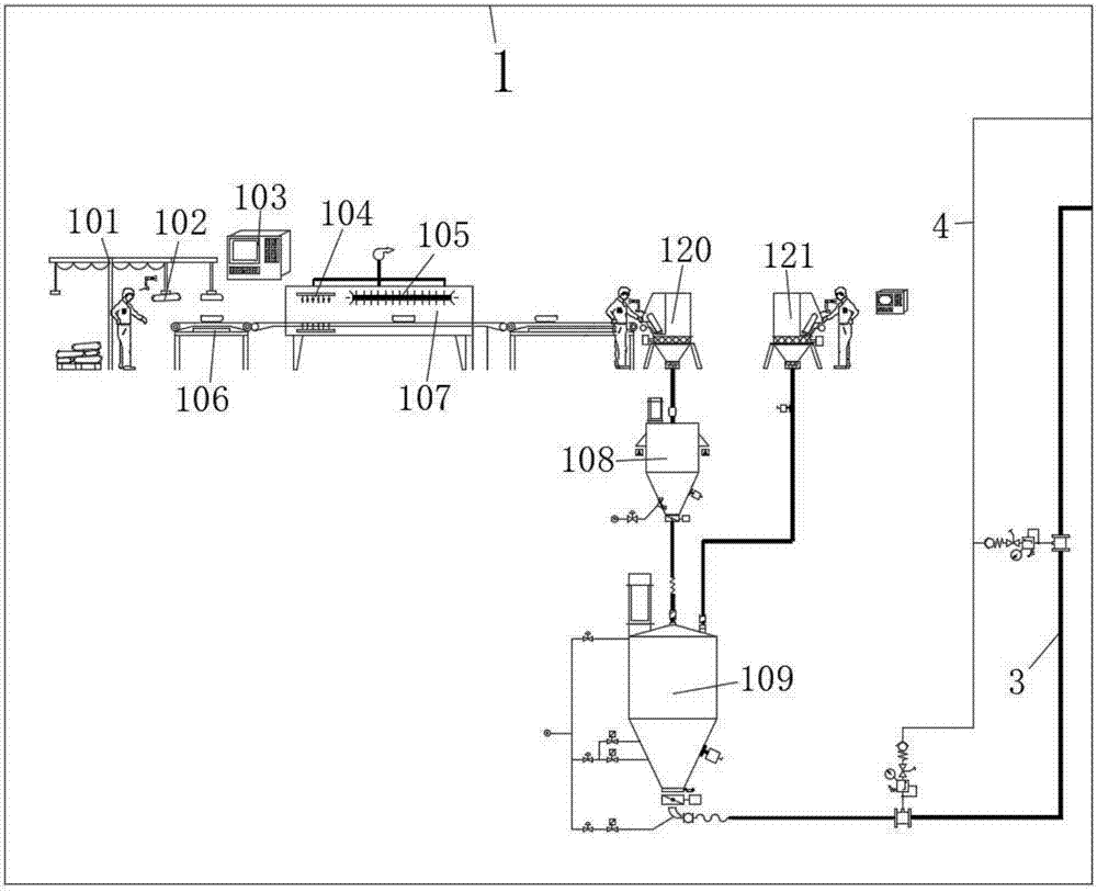 Casein spiral settling type processing production line