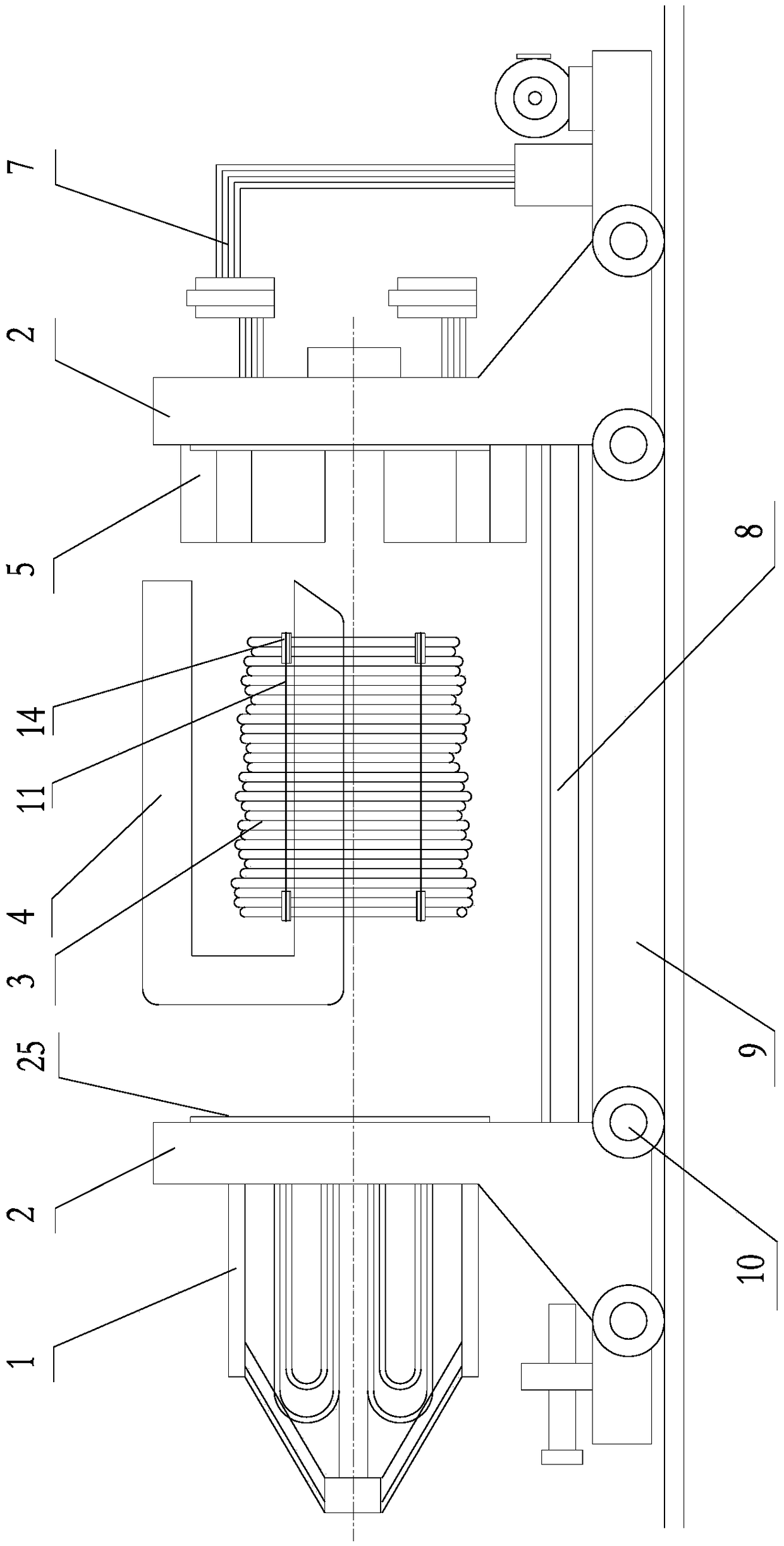 Gasket containing mechanism of high-speed wire rod packaging machine