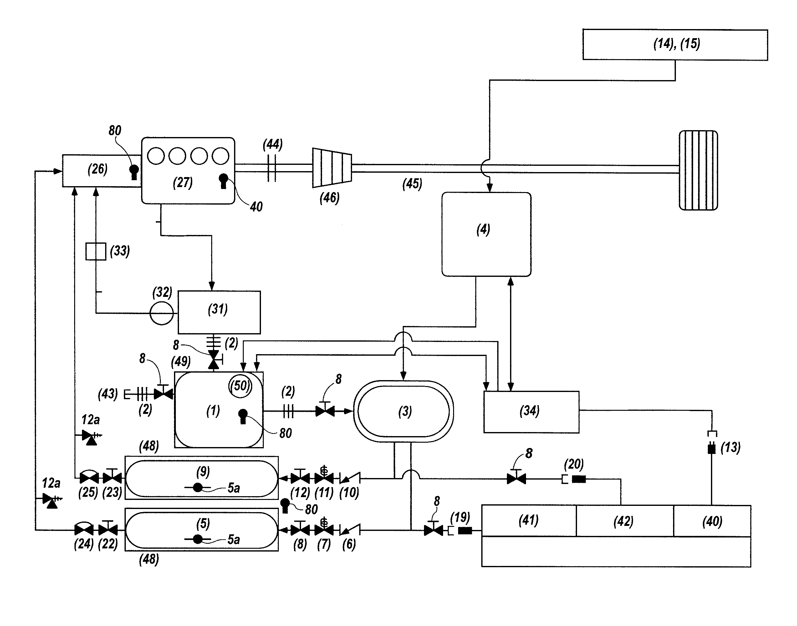 Partially Self-Refueling Low Emissions Vehicle and Stationary Power System