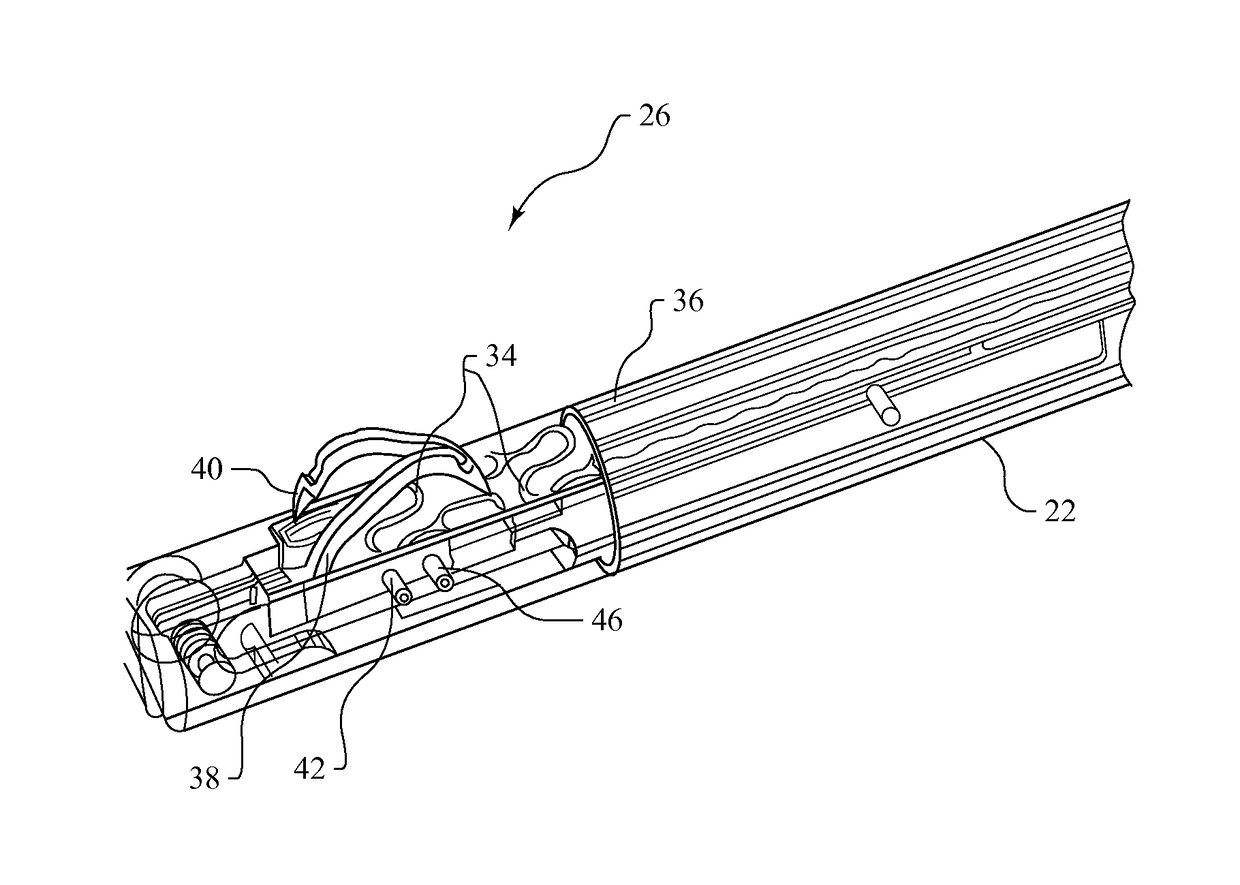 Laparoscopic suture device with release mechanism