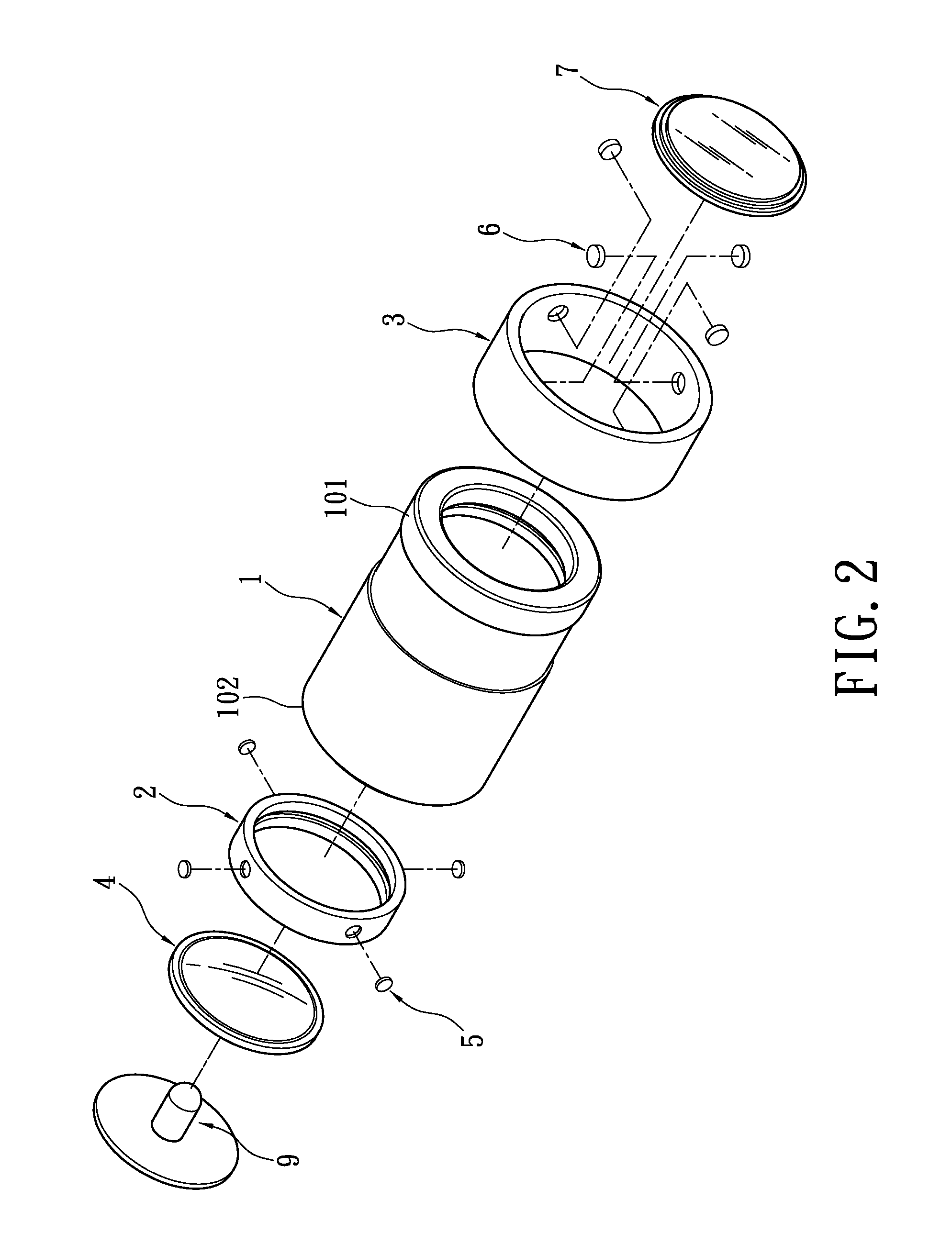 Structure for controlling optical zoom distance via magnetic lines of force