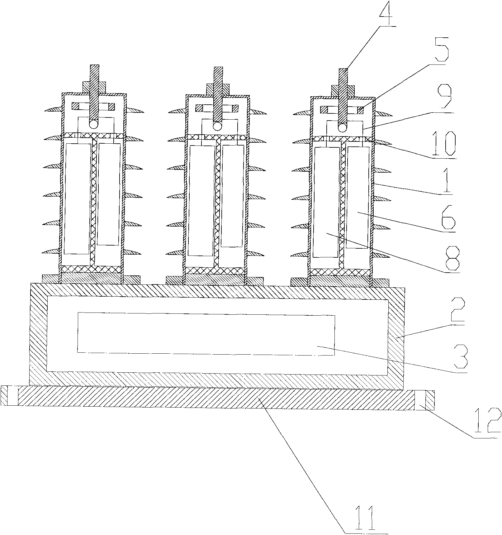 Minitype high-voltage electric energy meter directly arranged in 10KV power supply circuit