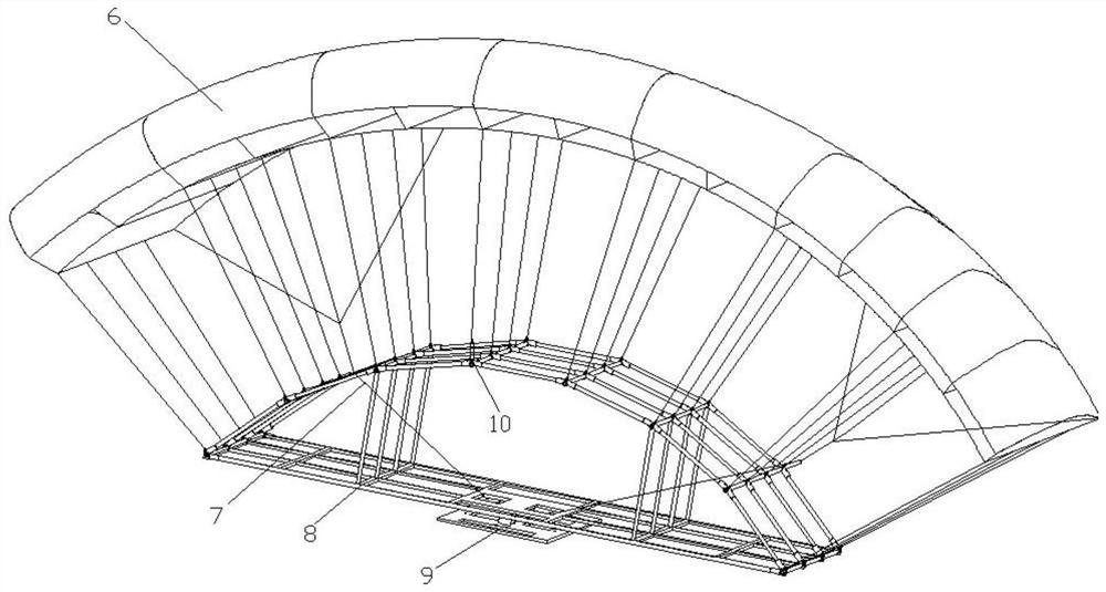 Wind tunnel test device for aerodynamic characteristics and manipulation characteristics of flexible parafoil