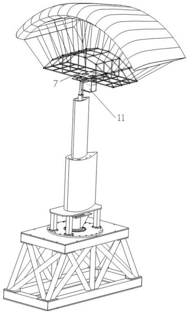 Wind tunnel test device for aerodynamic characteristics and manipulation characteristics of flexible parafoil