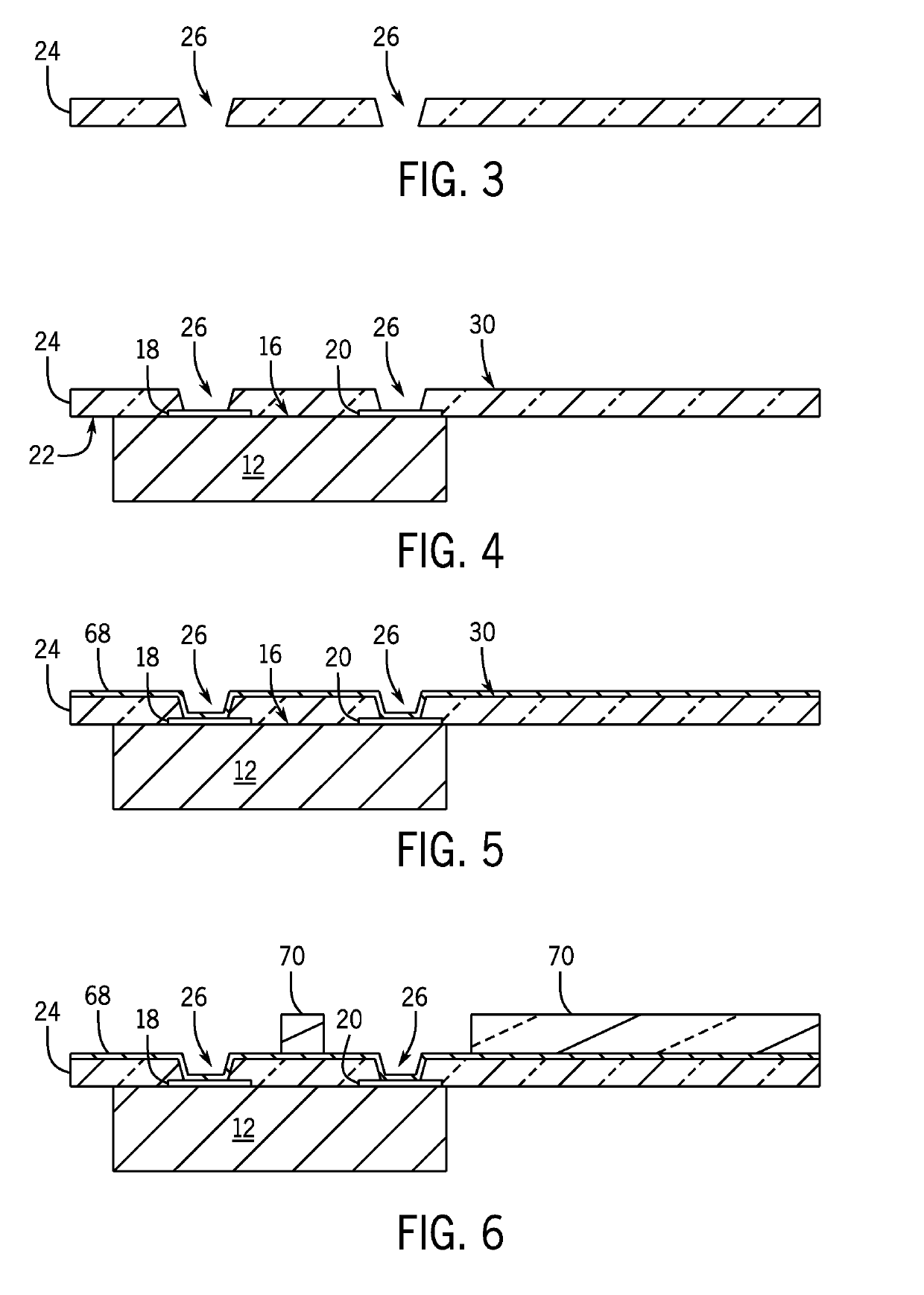 Embedded electronics package with multi-thickness interconnect structure and method of making same