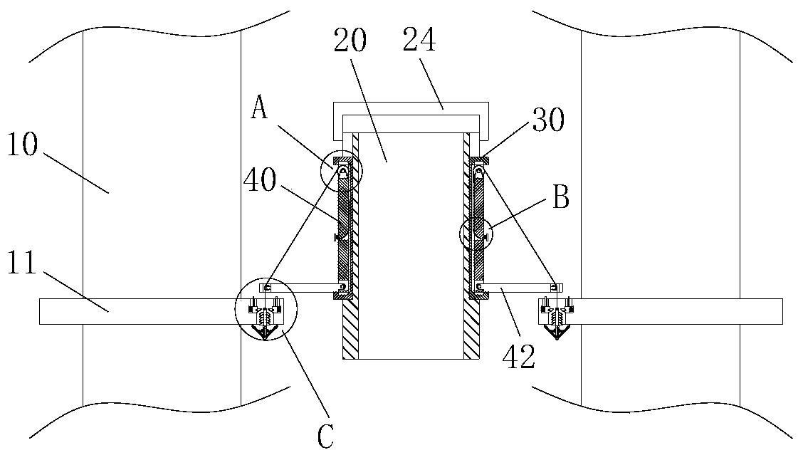 Connecting and fixing bracket of water supply and drainage pipe for construction engineering installation