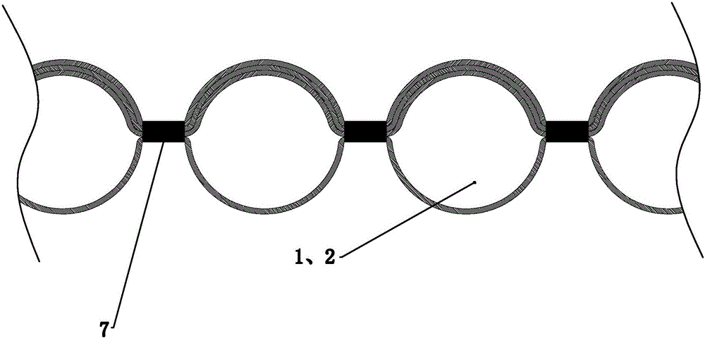 Inflatable thin film buffer cushion and machining method thereof