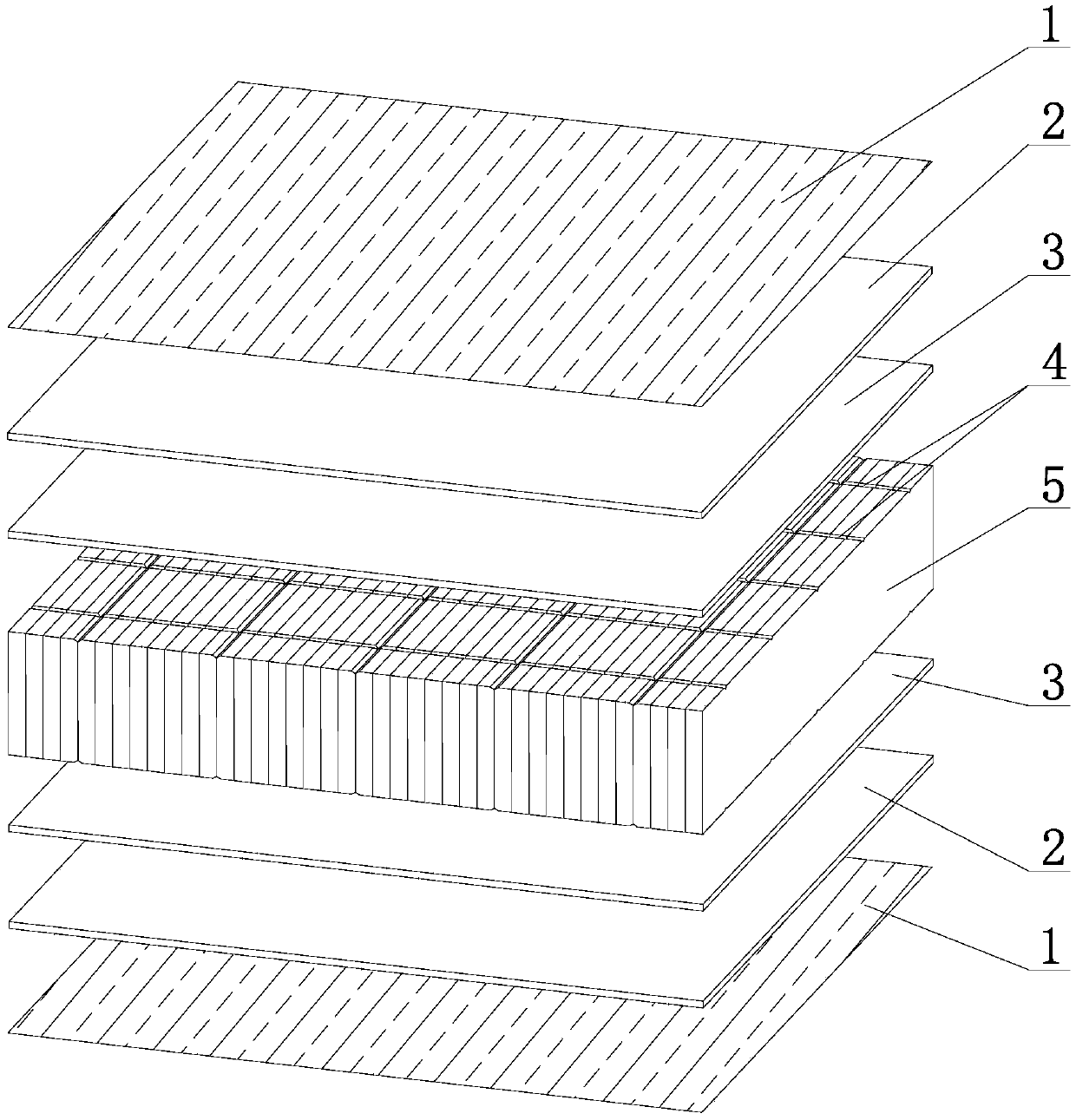 LVL structure and melamine paper facing novel plate and manufacturing method thereof