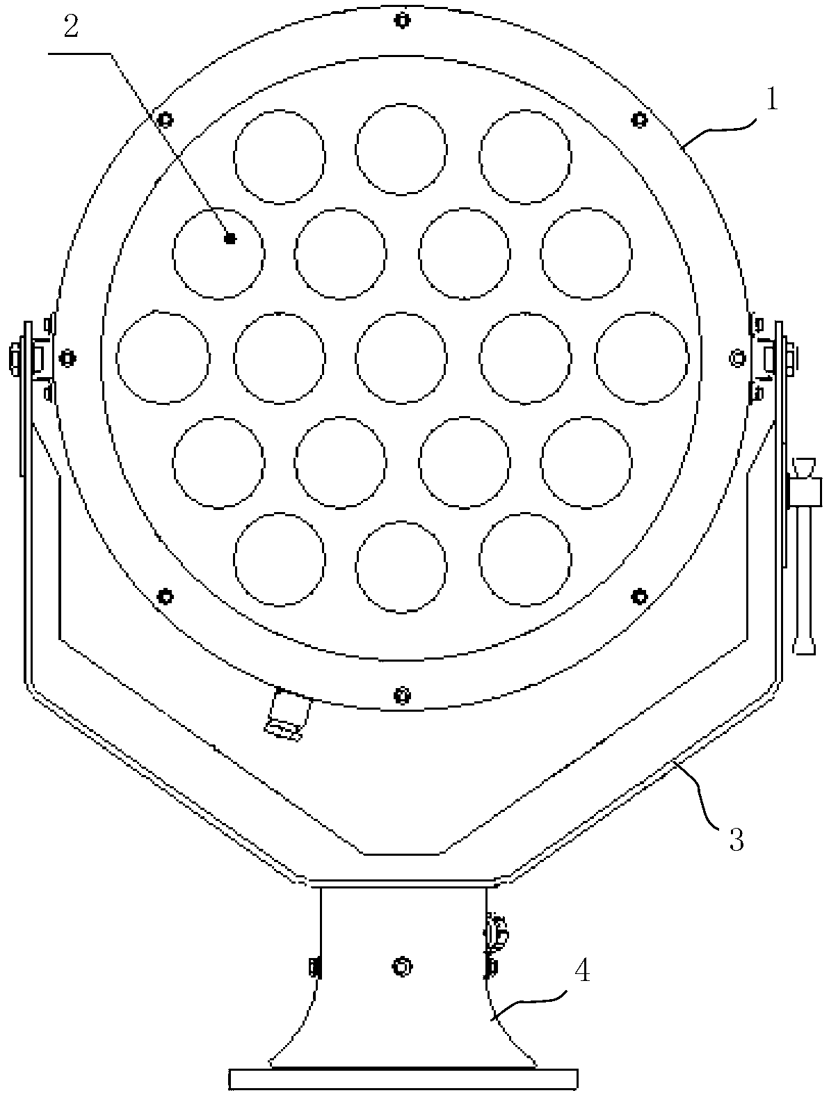 LED searchlight for ship