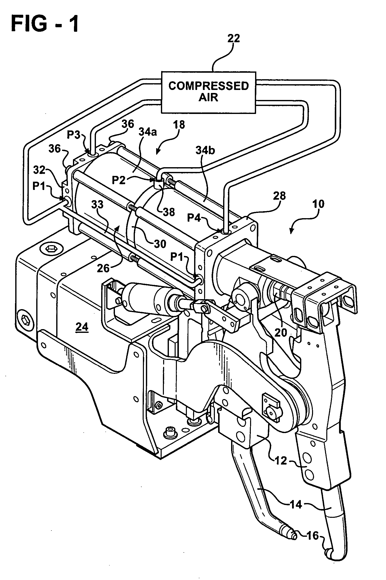 Low impact spot welding cylinder using single piston