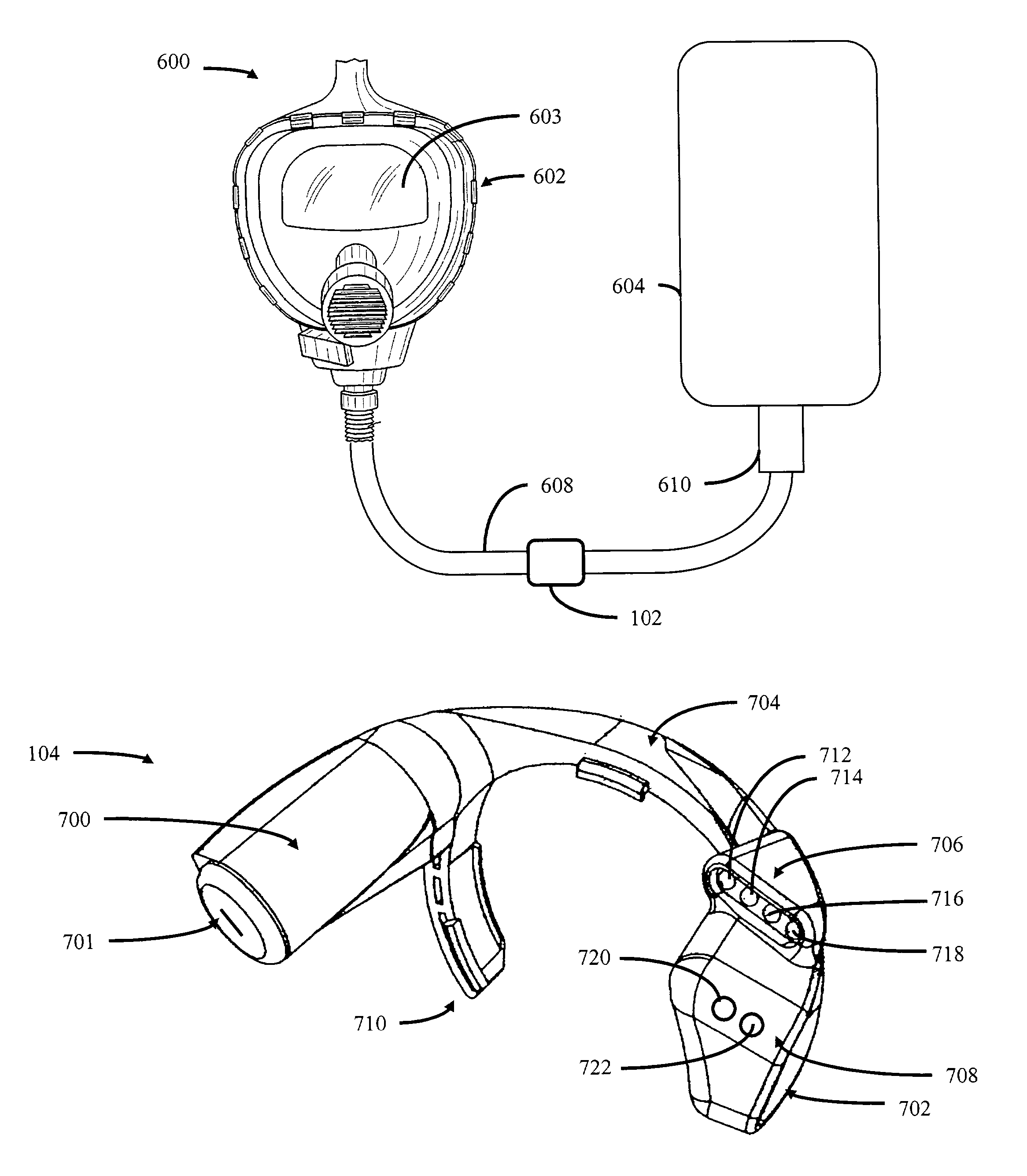 Wireless heads-up display for a self-contained breathing apparatus