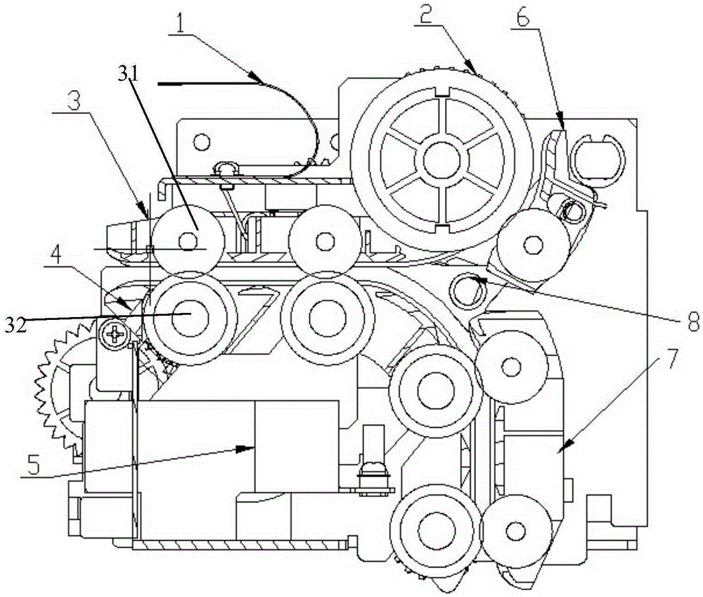 Reversible transmission device of paper currency