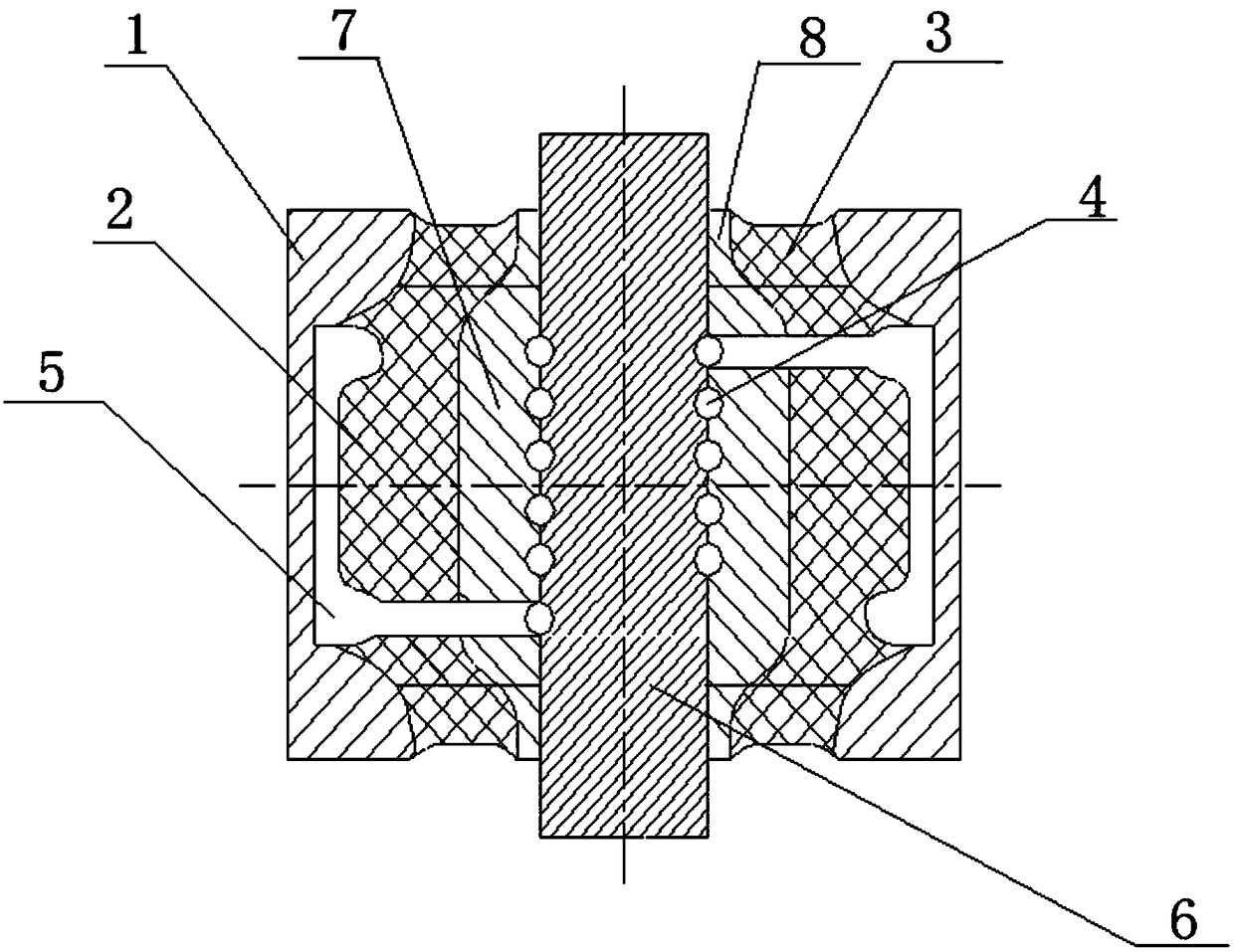 Rotating arm joint variable in stiffness and series of positioning device having same