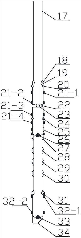 One-time multi-layer gravel packing operation method for long-span perforation section