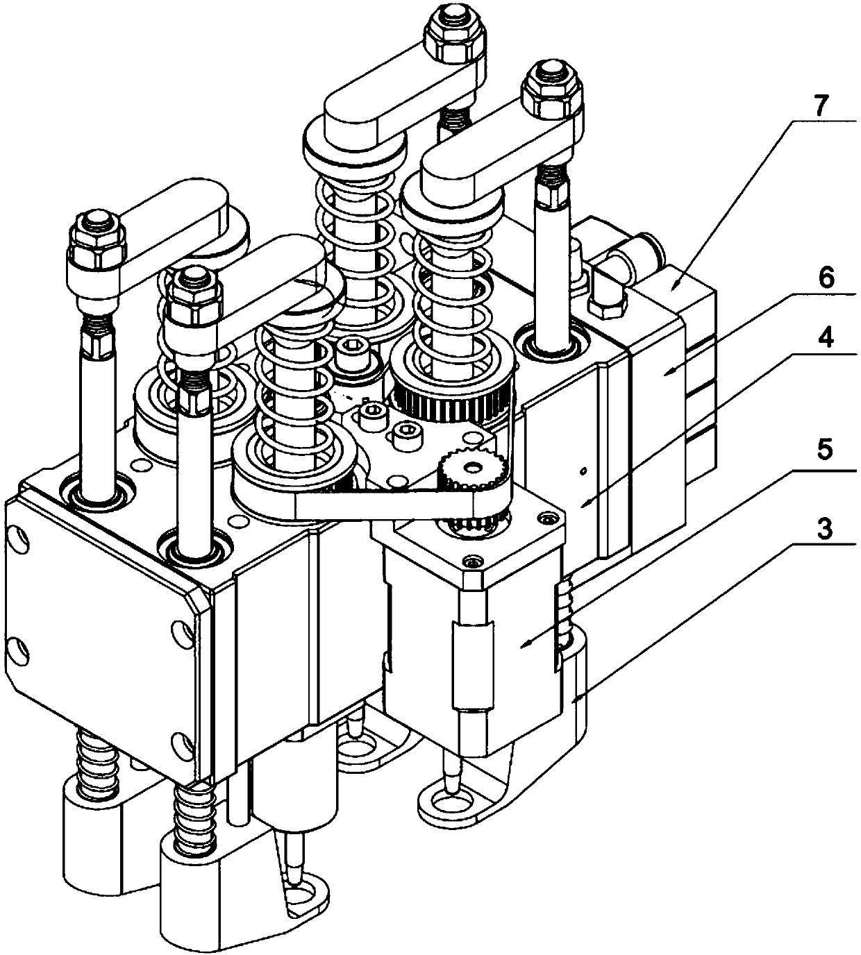 Punching device and multi-station punching machine