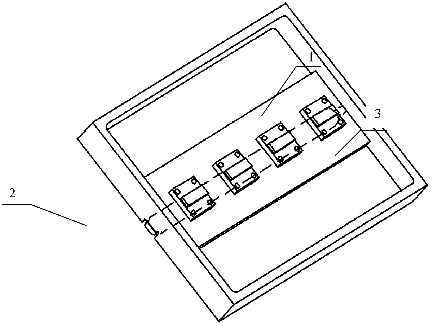 Airborne phased array radar antenna radiating device