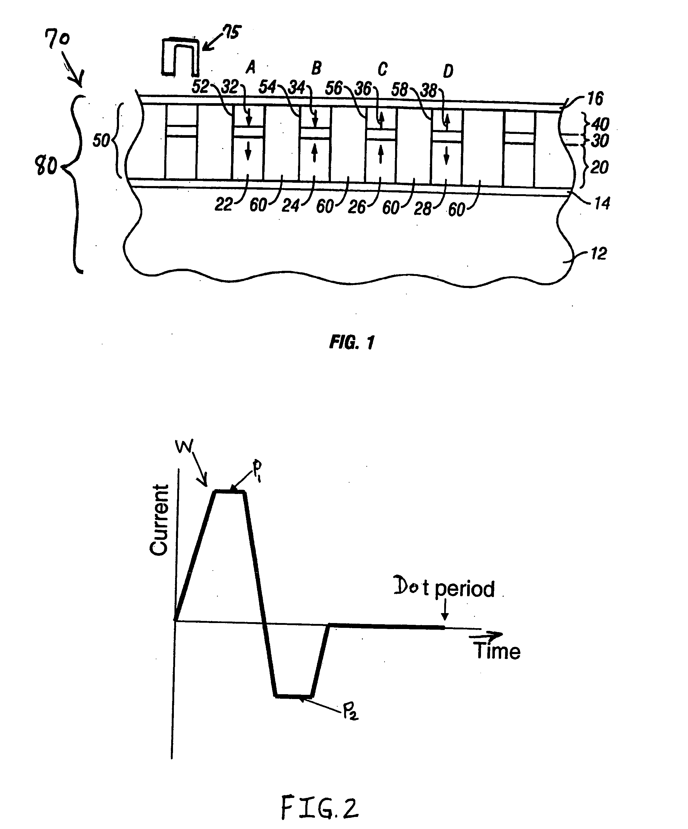 Single-pass recording of multilevel patterned media