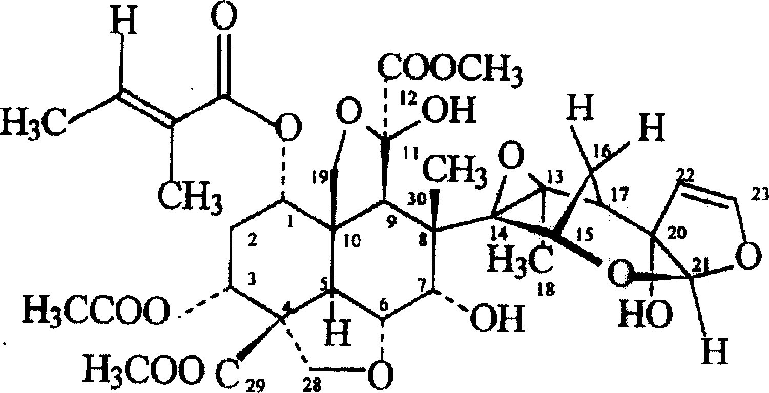 Nimbin-containing injection formulation for tree trunk and application of nimbin in field of injection for tree trunk