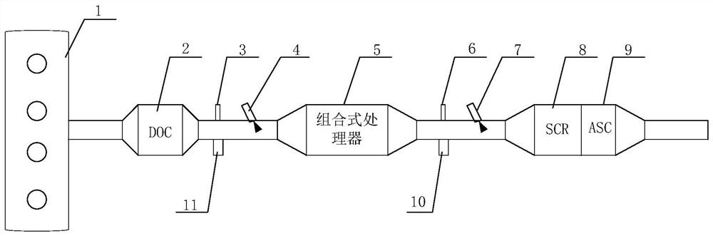 Engine tail gas NOx purification system, control method thereof and engine