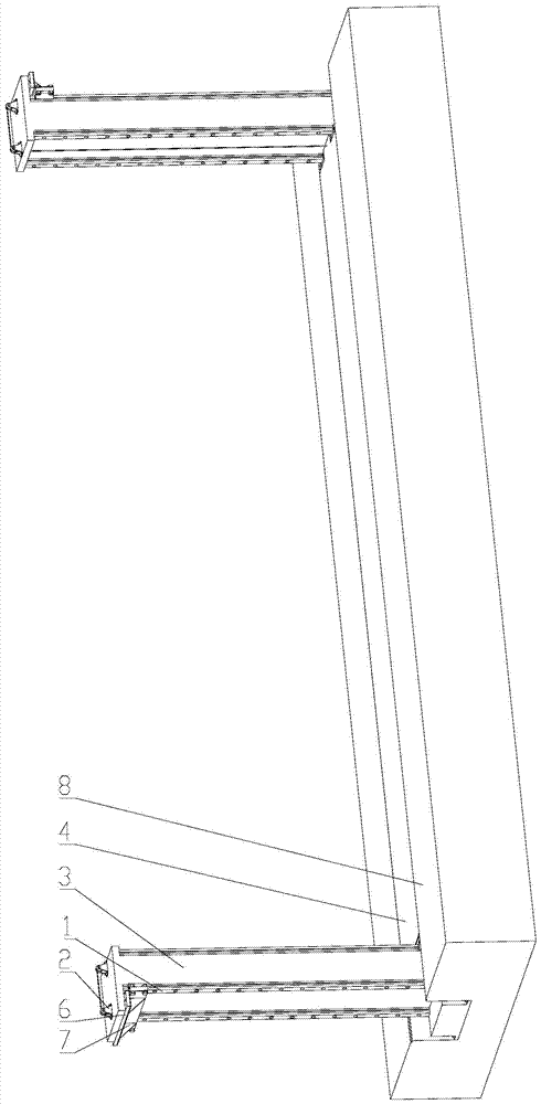 Steel wire type vertical telescopic door capable of automatically tensioning