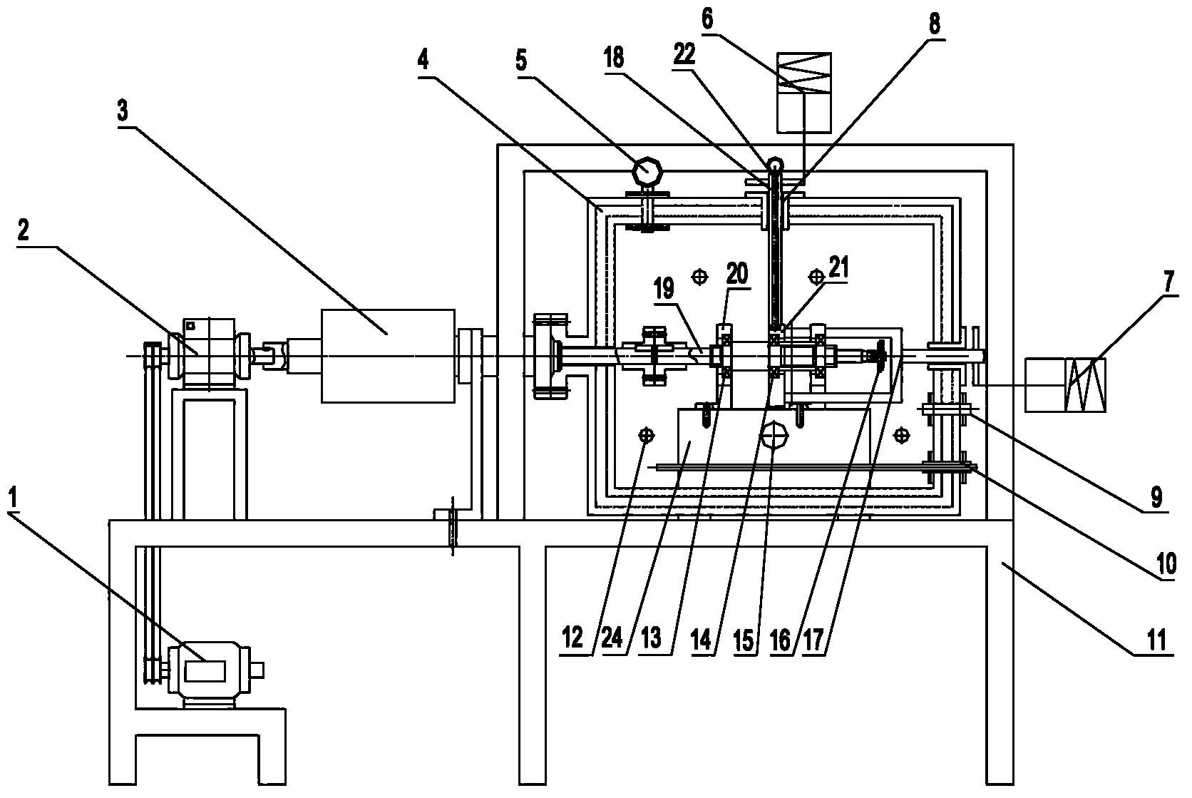 Service life verification tester for ceramic bearing