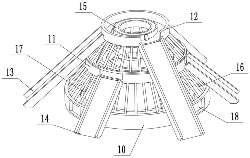 Multidirectional feed trough device for livestock breeding feeding