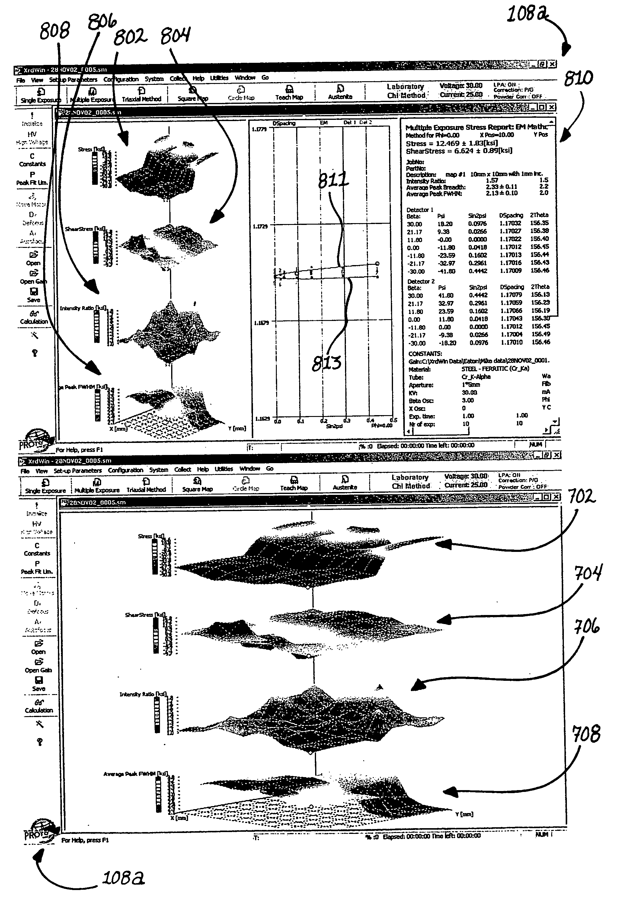 System and method for displaying material characteristic information