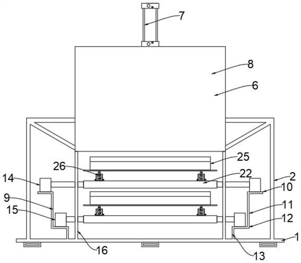 Hot bending forming device for vehicle-mounted glass processing and processing method thereof