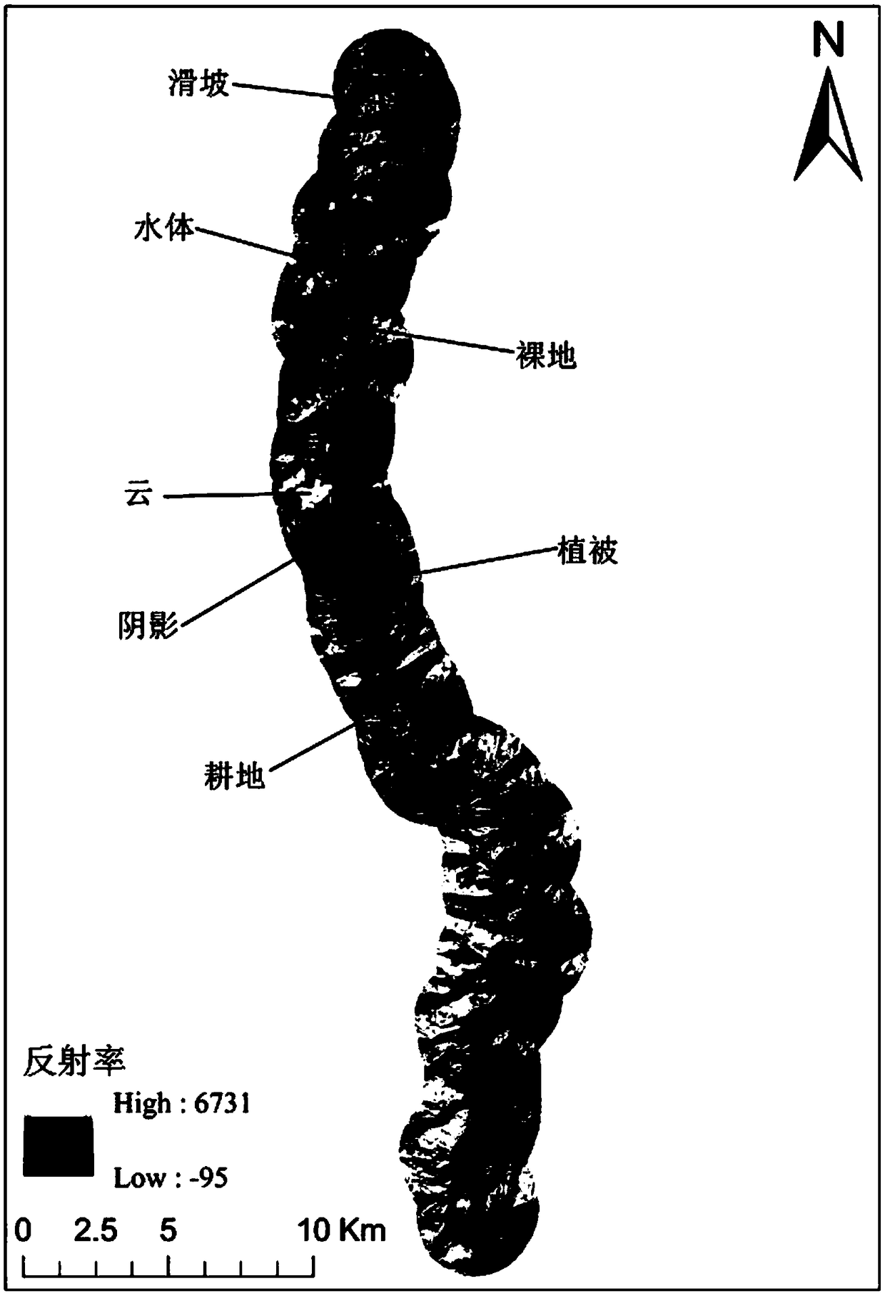 Fast extraction method of highway landslide area