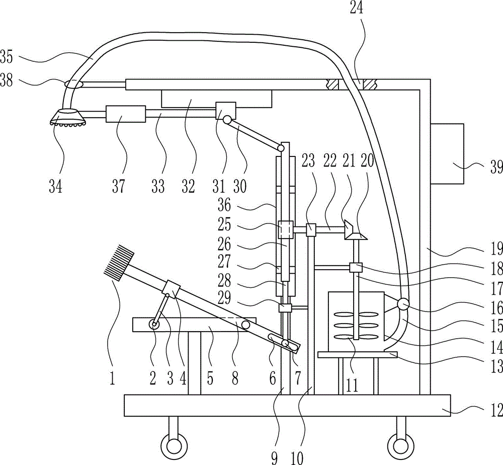 Effective cleaning device of rare earth excavator