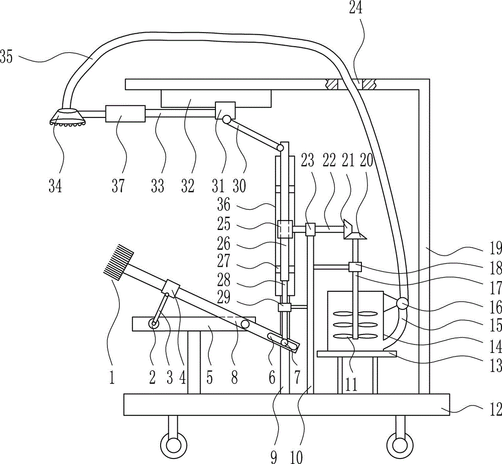 Effective cleaning device of rare earth excavator