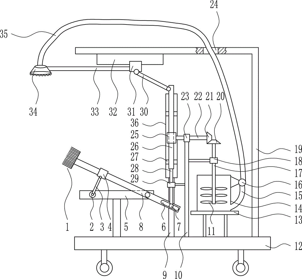 Effective cleaning device of rare earth excavator