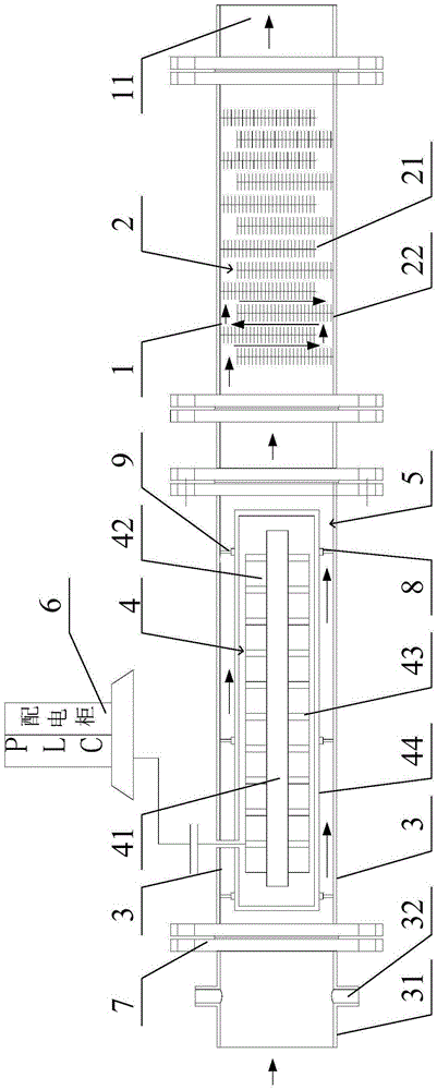 Ultrasonic sewage treatment system