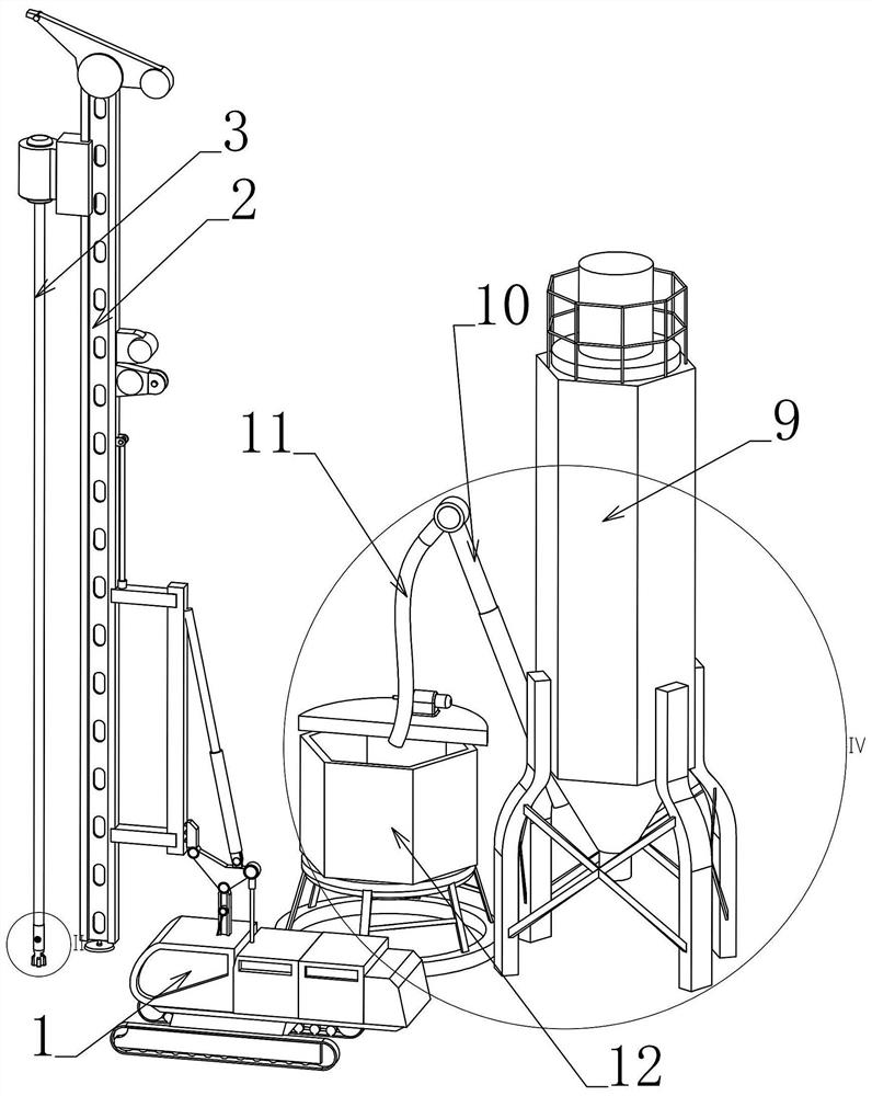 Goaf deep pile forming device