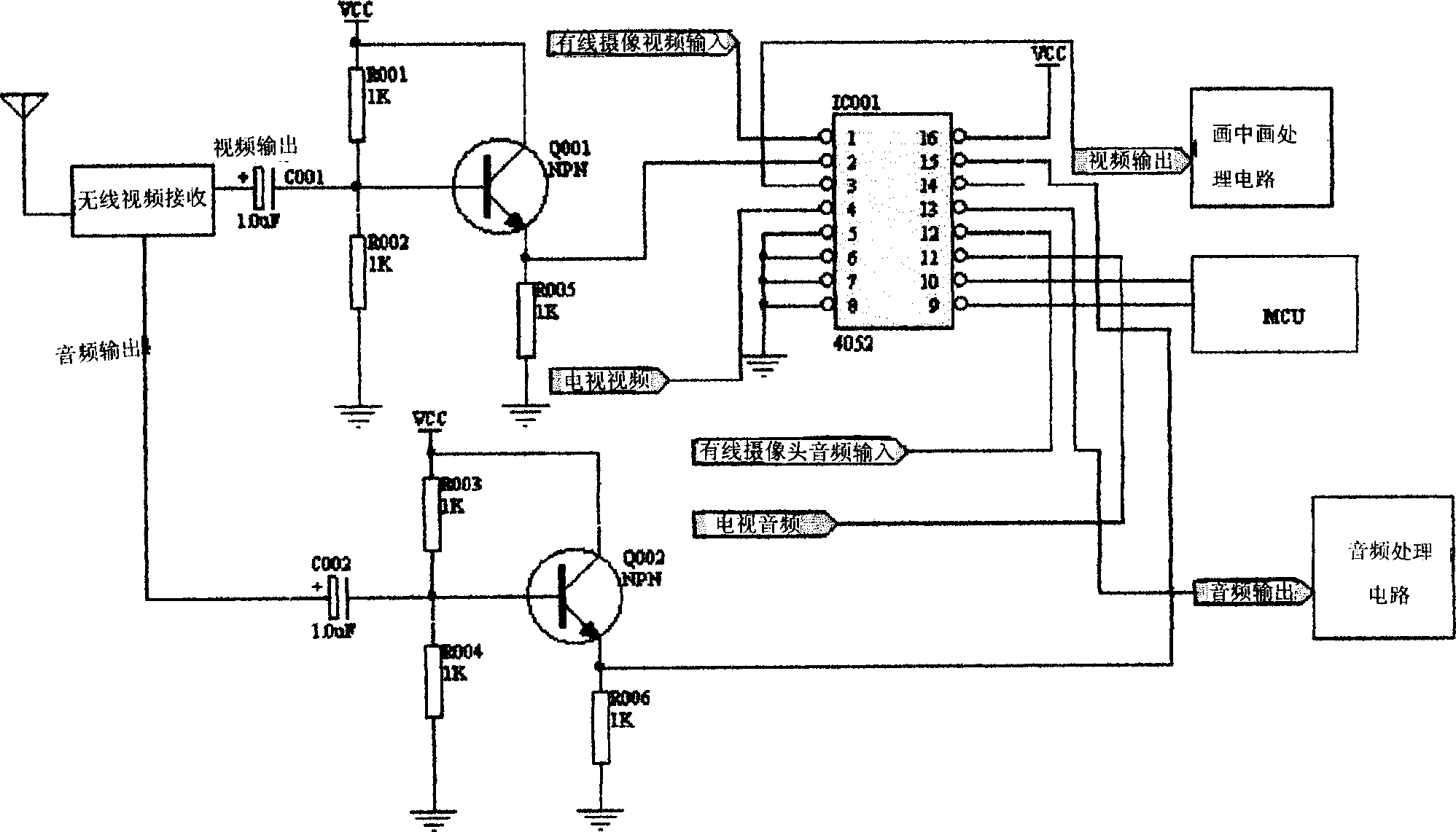 Device for realizing safety monitoring using TV set