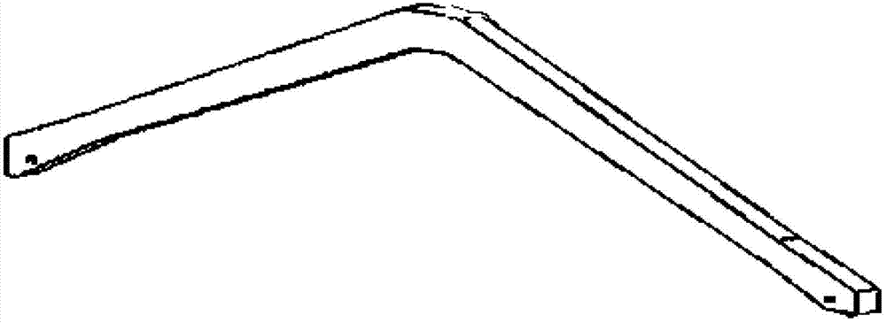 Flat-top variable-cross-section mast of large-span raking machine