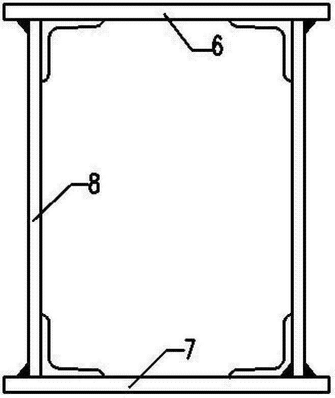 Flat-top variable-cross-section mast of large-span raking machine