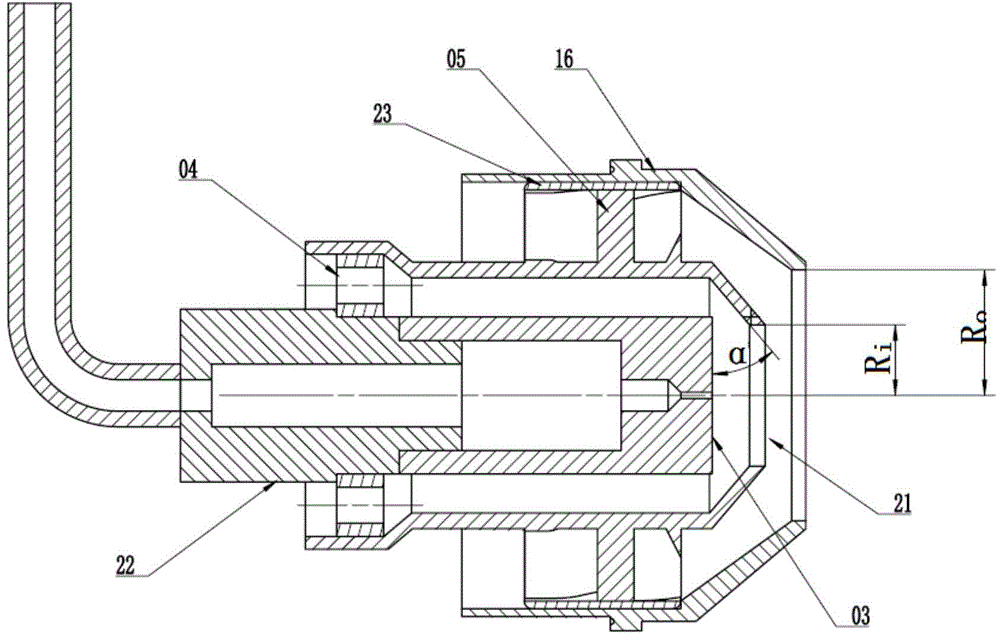 A low-swirl combustor head structure for low emission of aero-engine