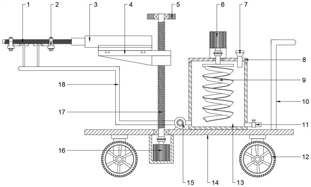 Municipal engineering trunk whitewashing equipment