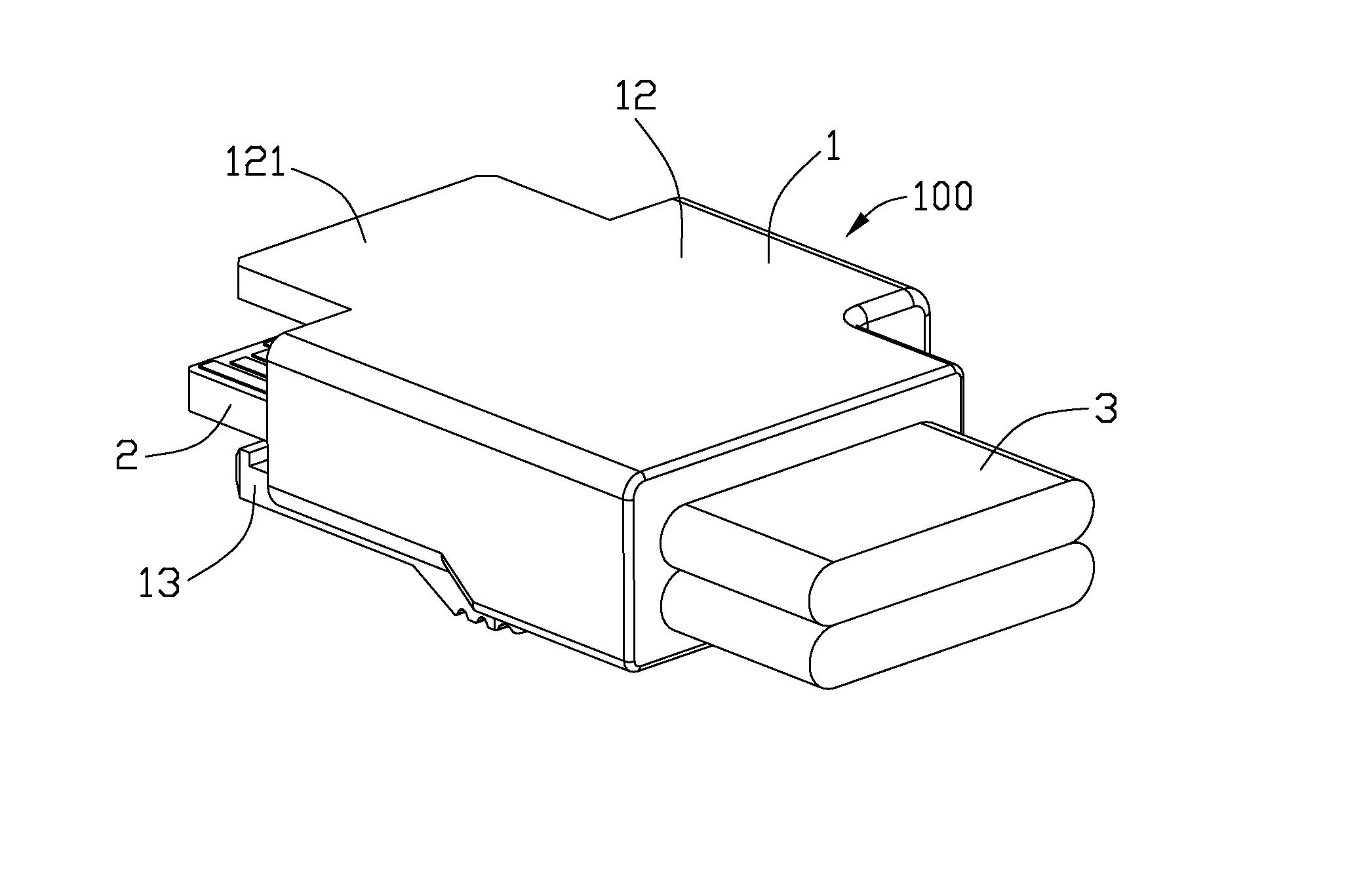 Cable connector, receptacle connector and connector assembly thereof with improved contact arrangement